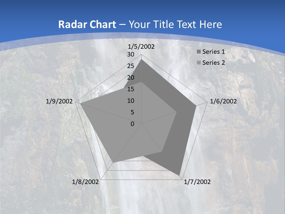 A Waterfall With A Blue Sky In The Background PowerPoint Template