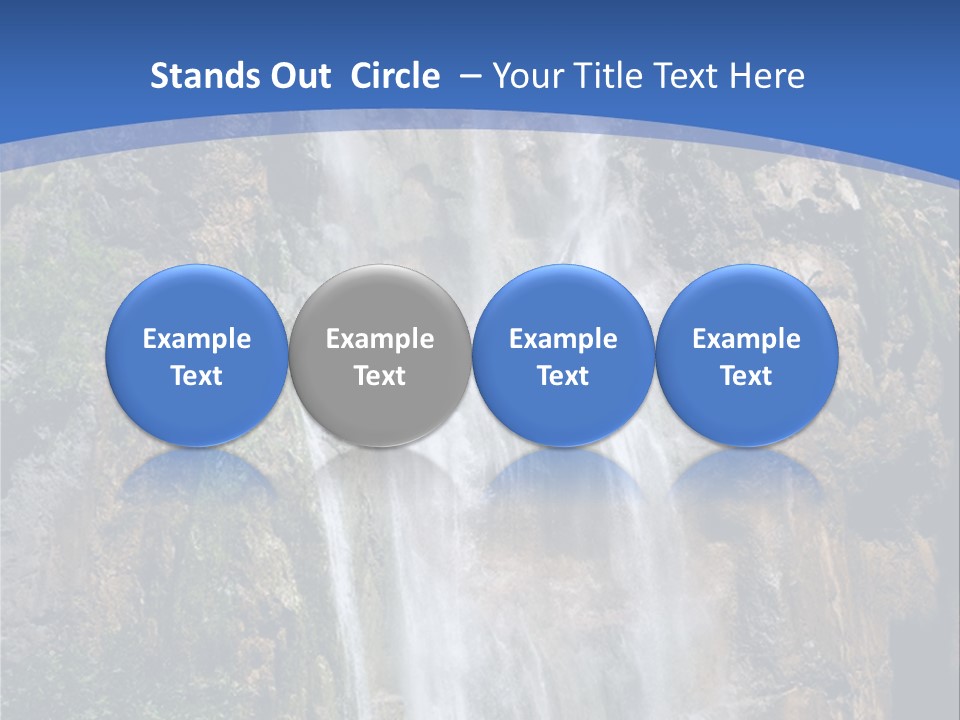 A Waterfall With A Blue Sky In The Background PowerPoint Template