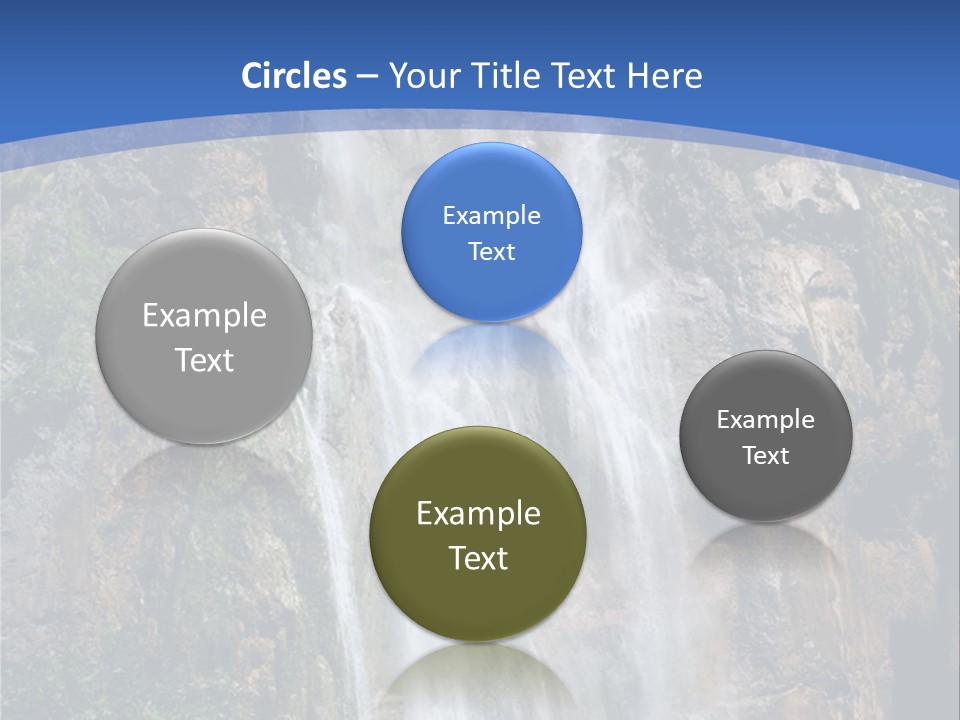 A Waterfall With A Blue Sky In The Background PowerPoint Template