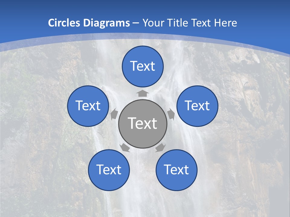 A Waterfall With A Blue Sky In The Background PowerPoint Template