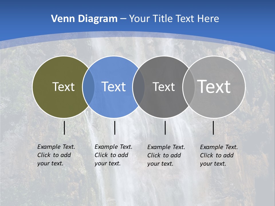 A Waterfall With A Blue Sky In The Background PowerPoint Template