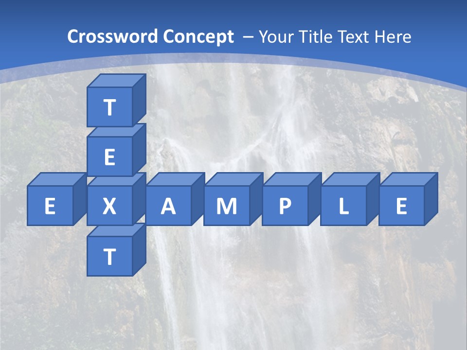 A Waterfall With A Blue Sky In The Background PowerPoint Template