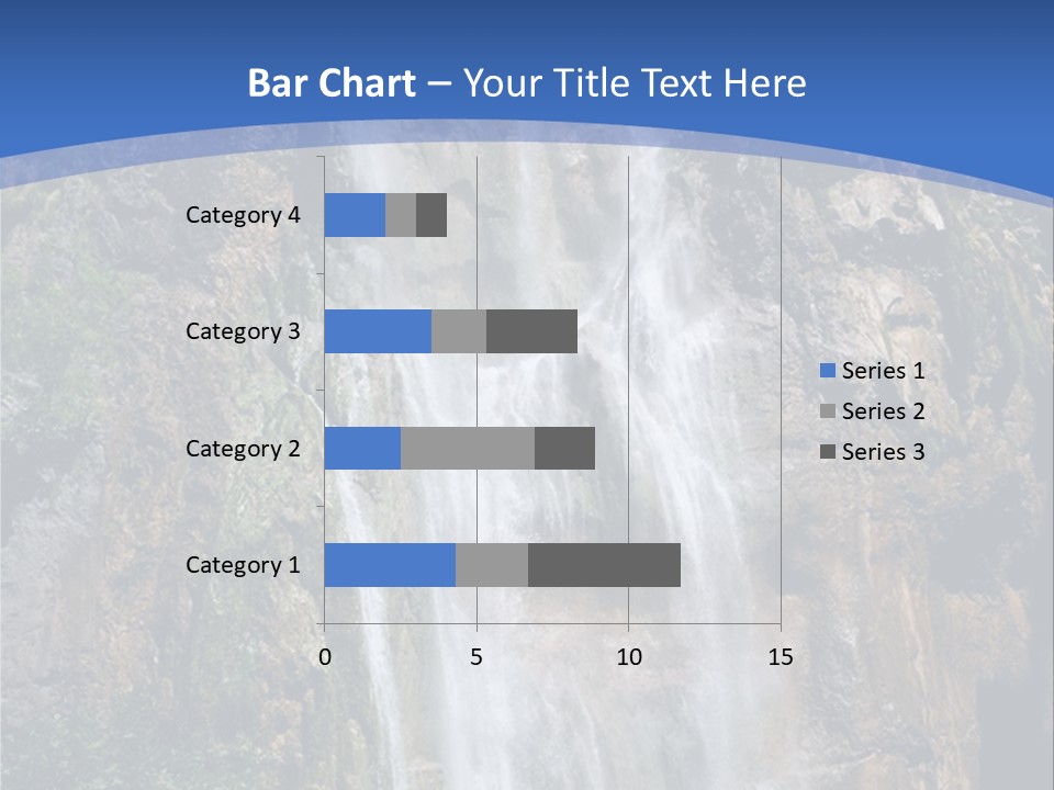 A Waterfall With A Blue Sky In The Background PowerPoint Template