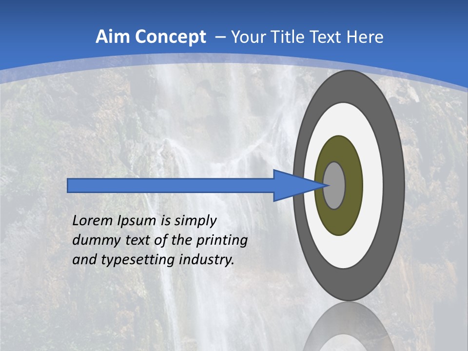 A Waterfall With A Blue Sky In The Background PowerPoint Template