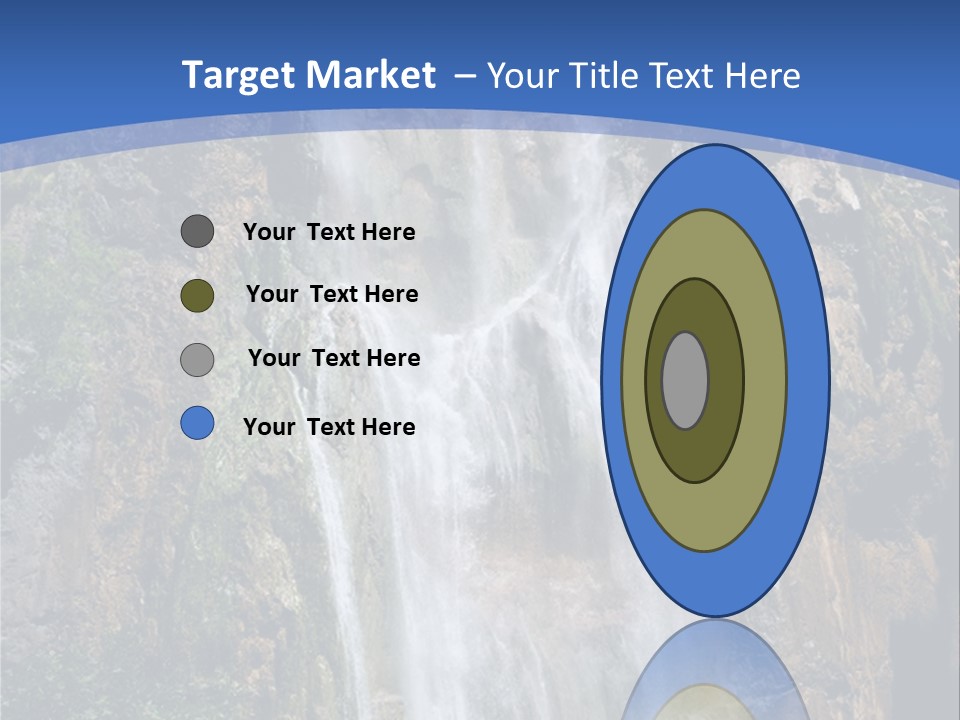 A Waterfall With A Blue Sky In The Background PowerPoint Template