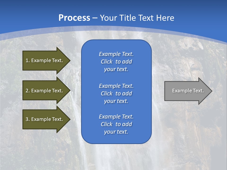 A Waterfall With A Blue Sky In The Background PowerPoint Template