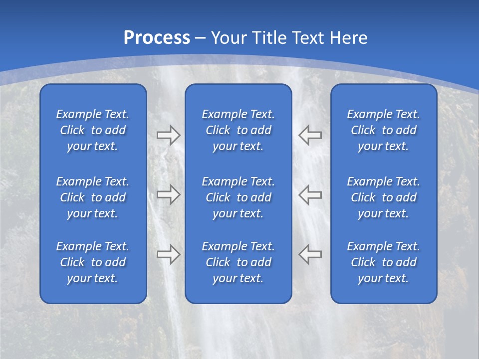 A Waterfall With A Blue Sky In The Background PowerPoint Template