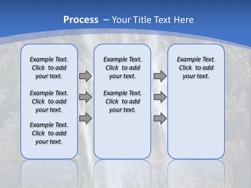 A Waterfall With A Blue Sky In The Background PowerPoint Template