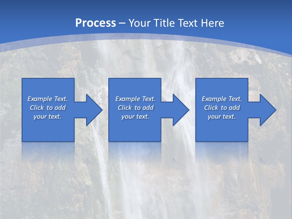 A Waterfall With A Blue Sky In The Background PowerPoint Template
