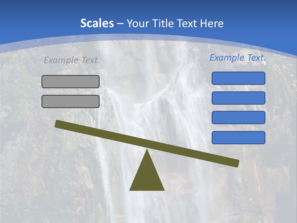 A Waterfall With A Blue Sky In The Background PowerPoint Template