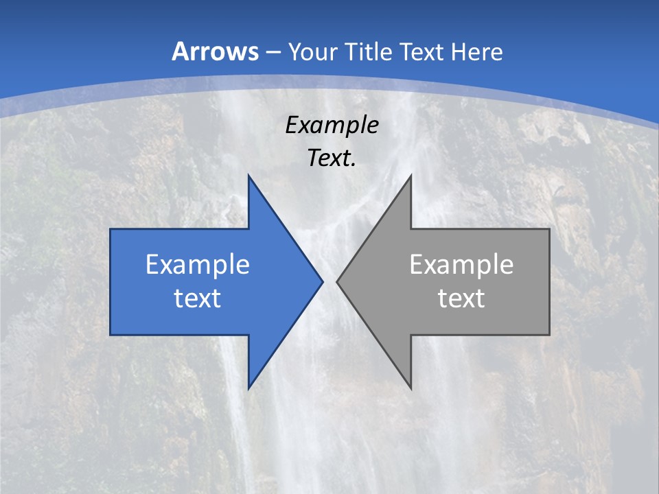 A Waterfall With A Blue Sky In The Background PowerPoint Template