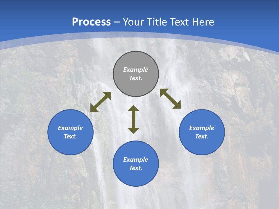 A Waterfall With A Blue Sky In The Background PowerPoint Template