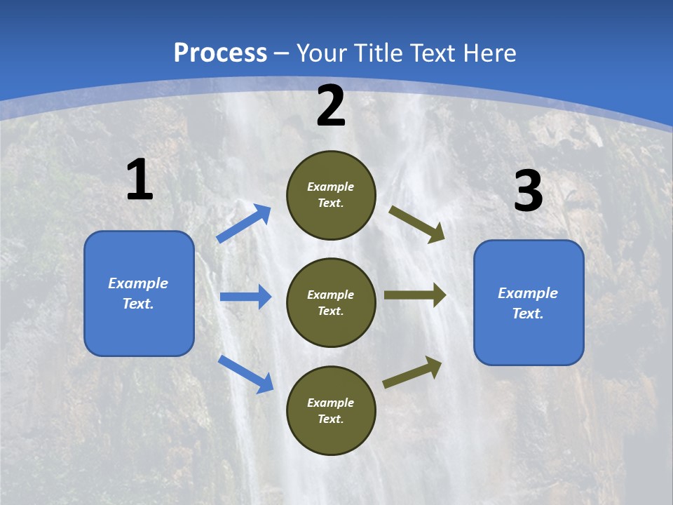 A Waterfall With A Blue Sky In The Background PowerPoint Template