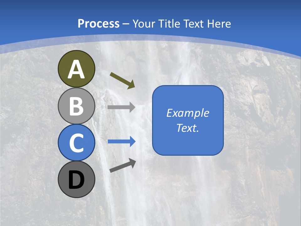 A Waterfall With A Blue Sky In The Background PowerPoint Template
