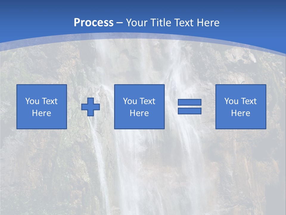 A Waterfall With A Blue Sky In The Background PowerPoint Template