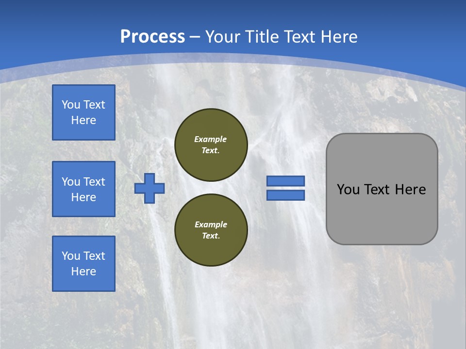 A Waterfall With A Blue Sky In The Background PowerPoint Template