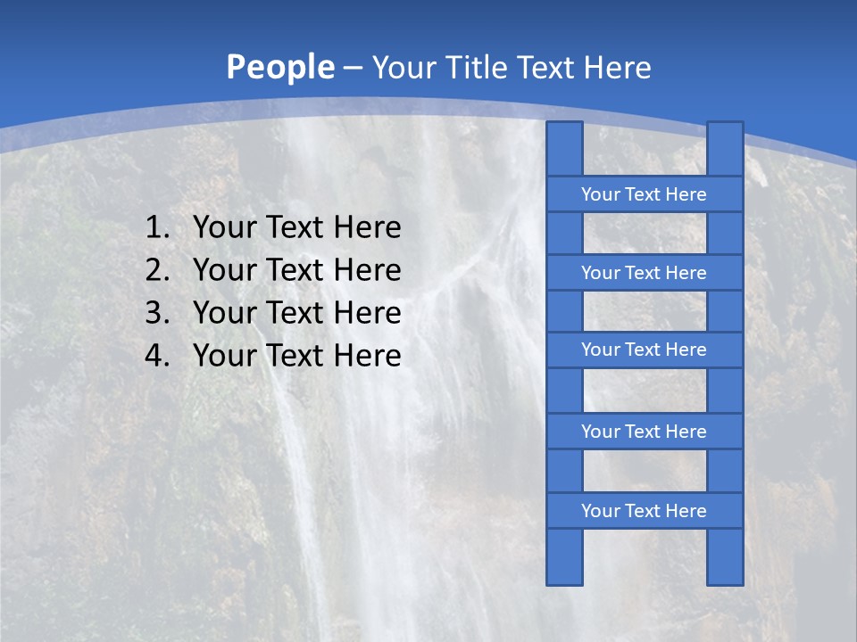 A Waterfall With A Blue Sky In The Background PowerPoint Template