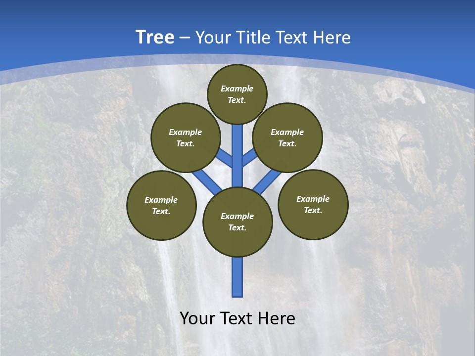 A Waterfall With A Blue Sky In The Background PowerPoint Template