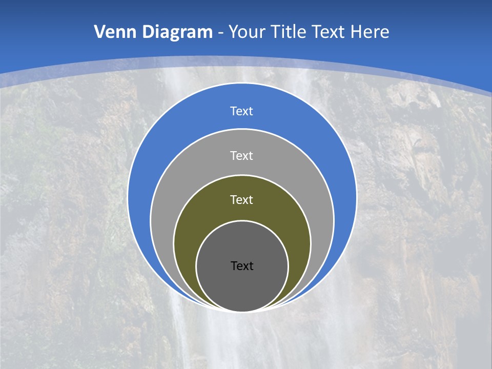 A Waterfall With A Blue Sky In The Background PowerPoint Template