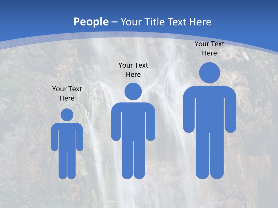 A Waterfall With A Blue Sky In The Background PowerPoint Template