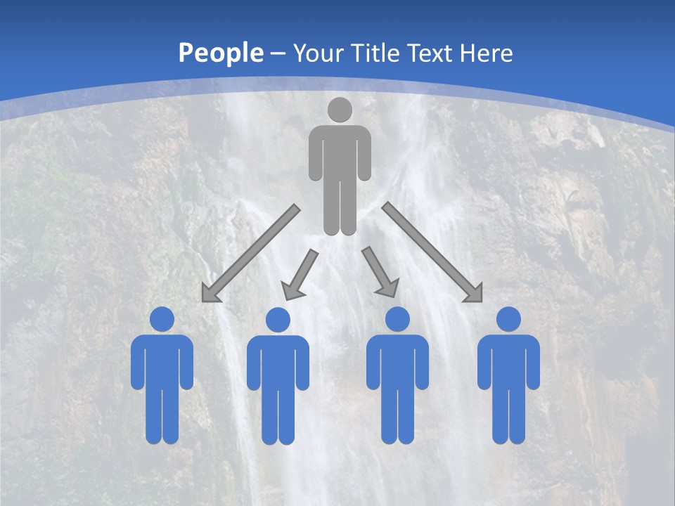 A Waterfall With A Blue Sky In The Background PowerPoint Template