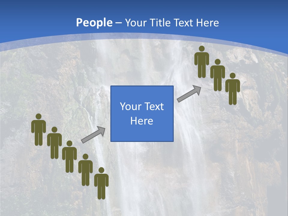 A Waterfall With A Blue Sky In The Background PowerPoint Template