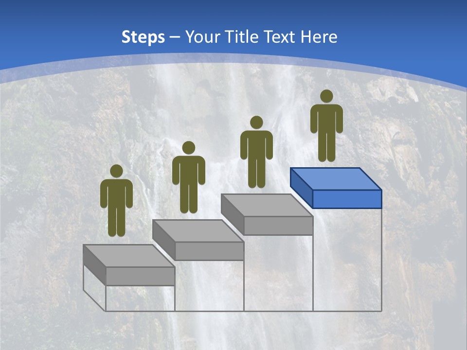 A Waterfall With A Blue Sky In The Background PowerPoint Template
