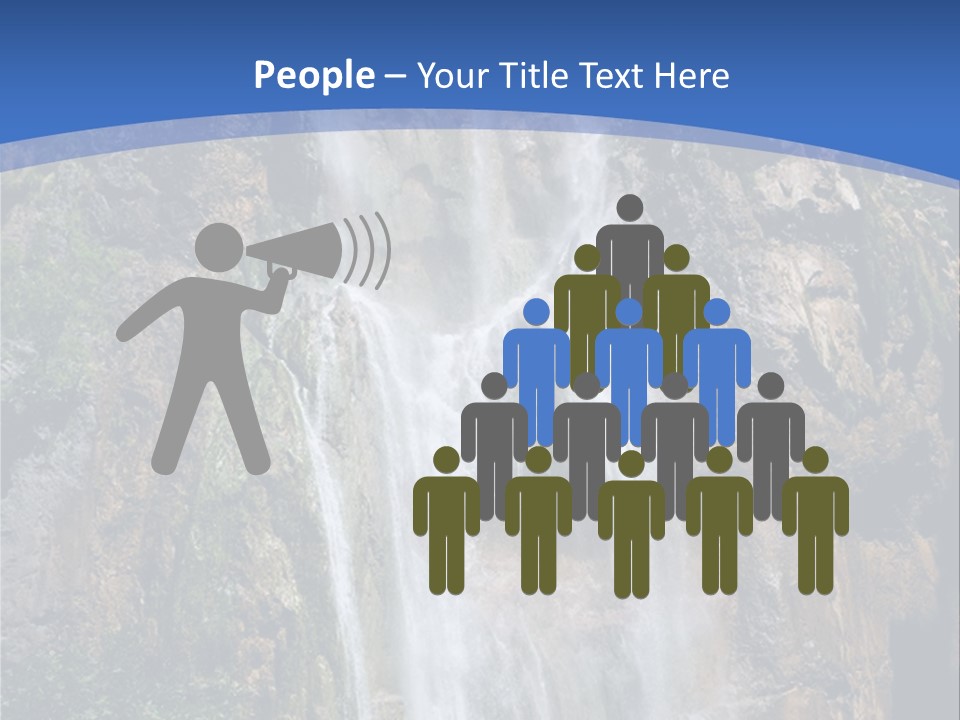 A Waterfall With A Blue Sky In The Background PowerPoint Template