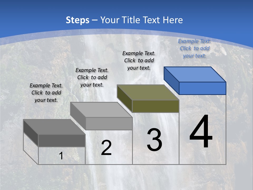 A Waterfall With A Blue Sky In The Background PowerPoint Template