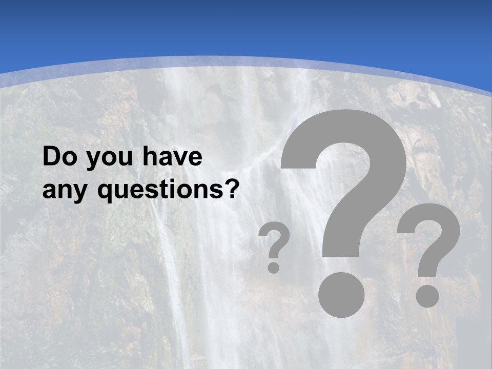 A Waterfall With A Blue Sky In The Background PowerPoint Template