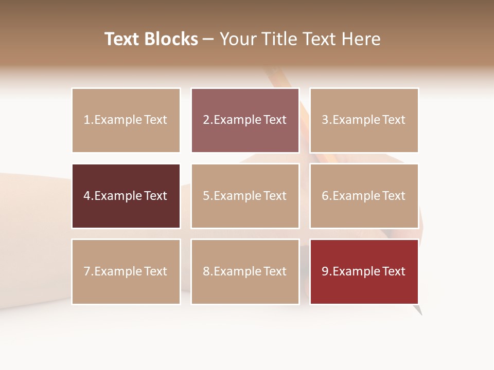 Pencil In Woman Hand Isolated On White Background PowerPoint Template