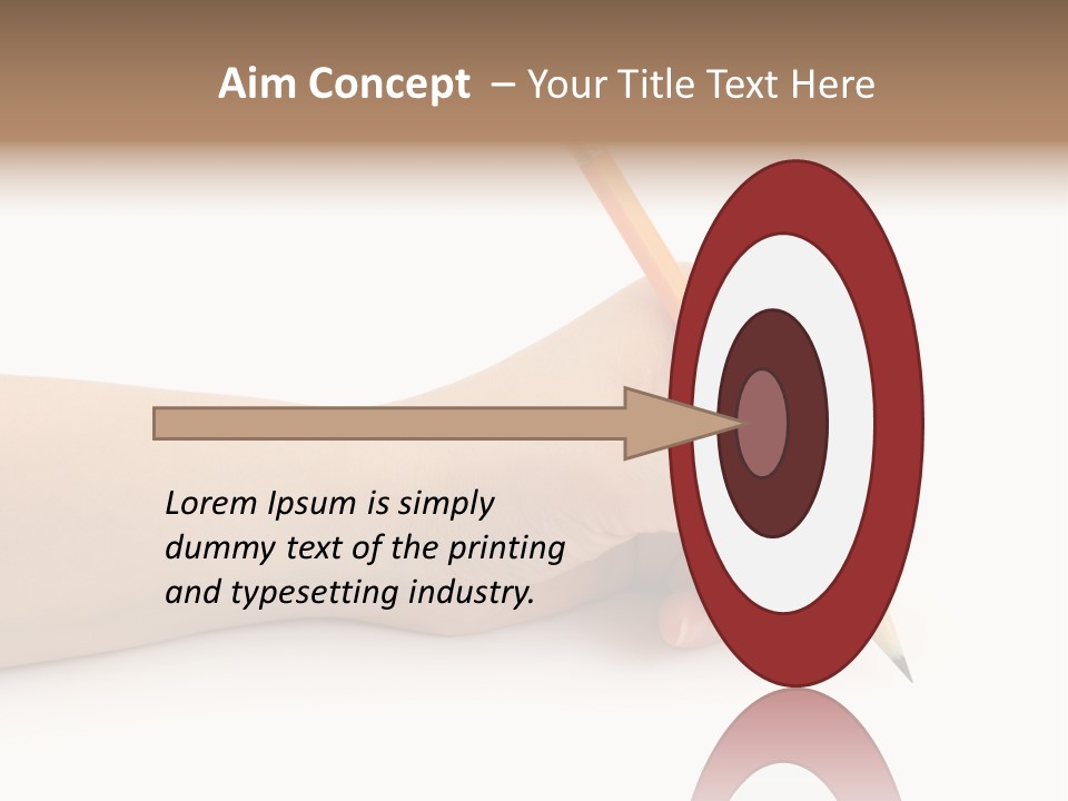 Pencil In Woman Hand Isolated On White Background PowerPoint Template