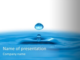 The Abstract Water Drop Background PowerPoint Template