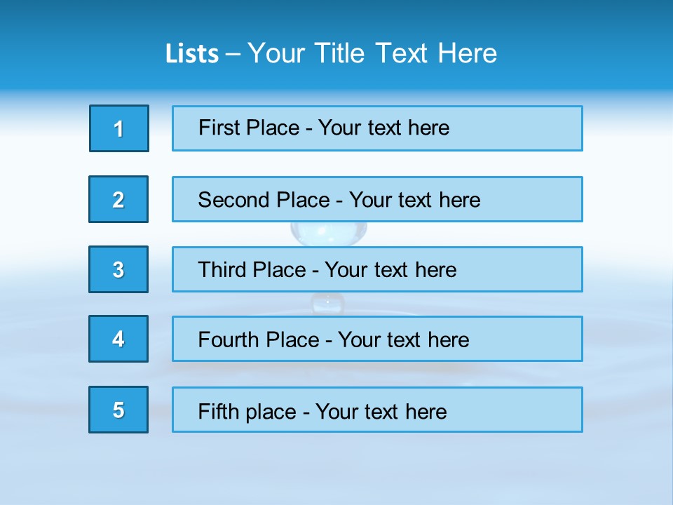 The Abstract Water Drop Background PowerPoint Template