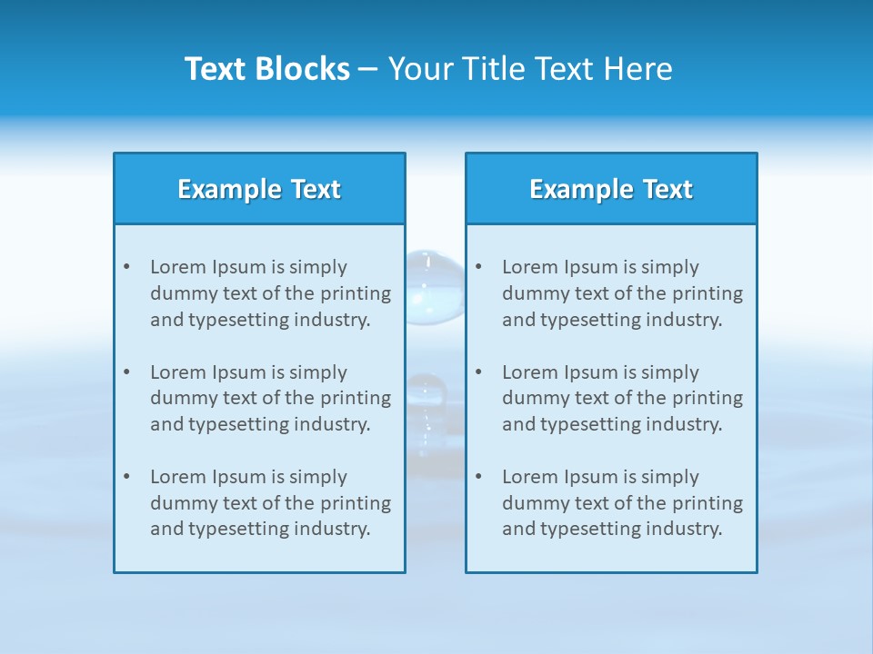 The Abstract Water Drop Background PowerPoint Template