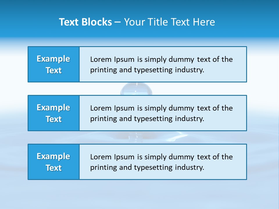 The Abstract Water Drop Background PowerPoint Template