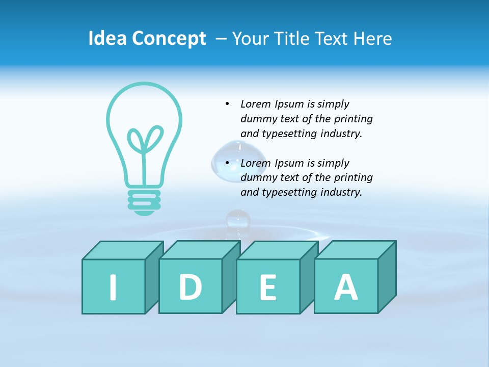 The Abstract Water Drop Background PowerPoint Template