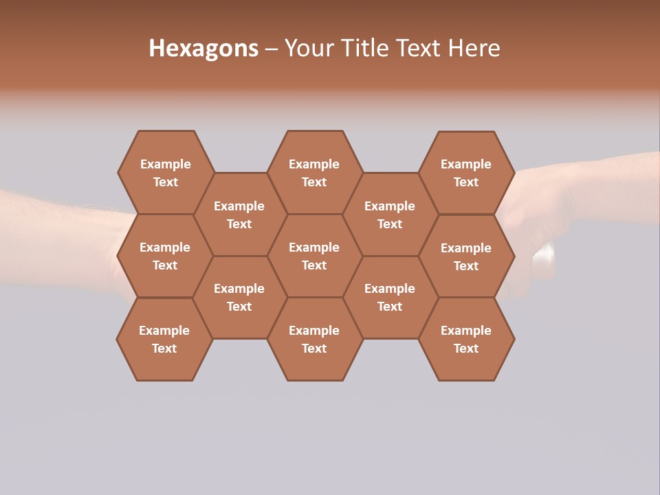 Hands Passing The Baton Against Blue Sky PowerPoint Template