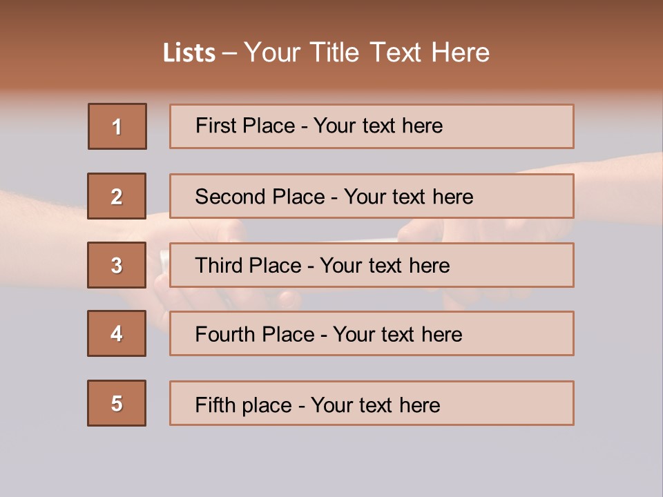 Hands Passing The Baton Against Blue Sky PowerPoint Template