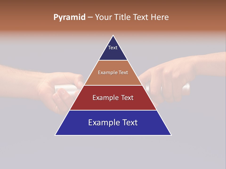 Hands Passing The Baton Against Blue Sky PowerPoint Template