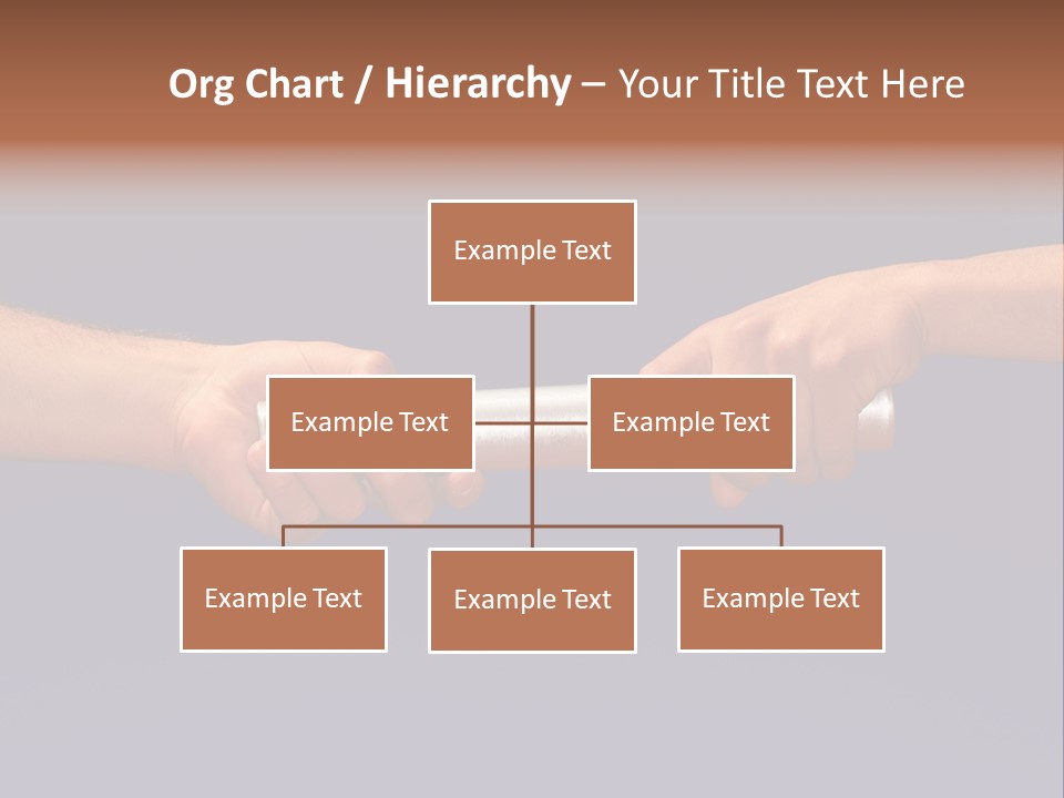 Hands Passing The Baton Against Blue Sky PowerPoint Template