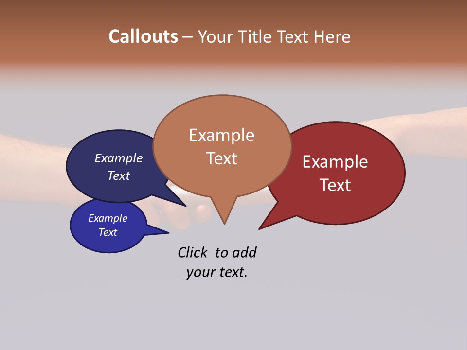 Hands Passing The Baton Against Blue Sky PowerPoint Template