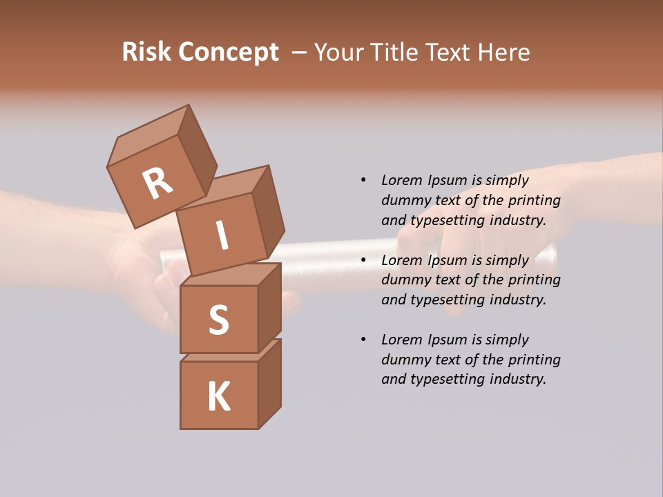 Hands Passing The Baton Against Blue Sky PowerPoint Template