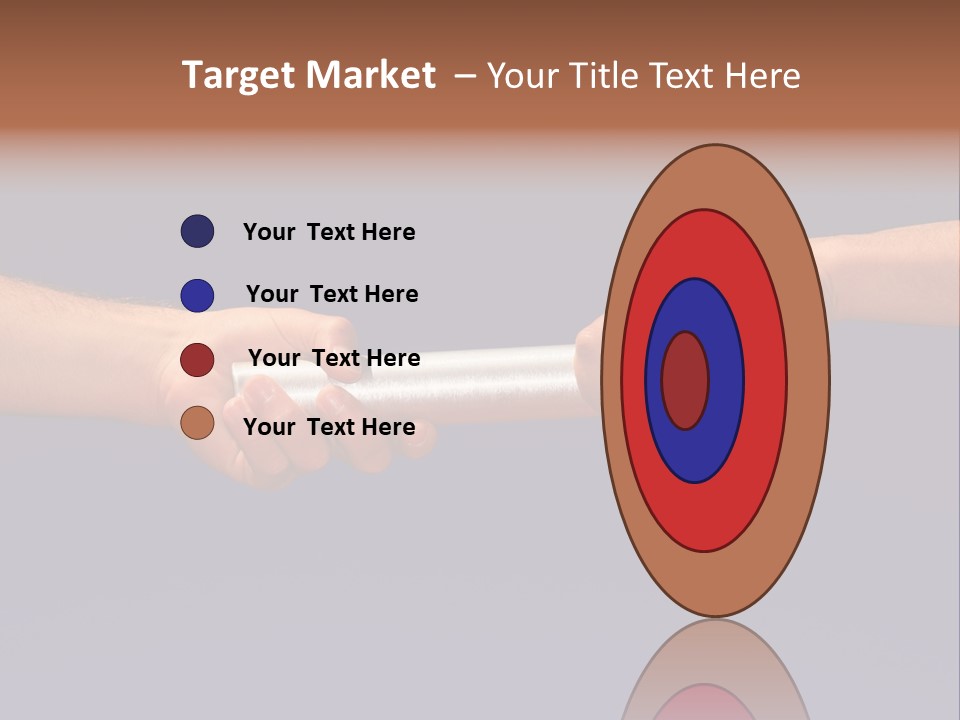 Hands Passing The Baton Against Blue Sky PowerPoint Template