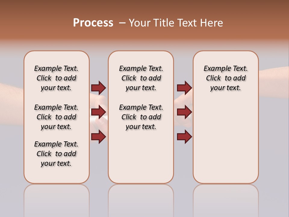 Hands Passing The Baton Against Blue Sky PowerPoint Template