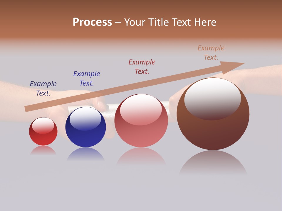 Hands Passing The Baton Against Blue Sky PowerPoint Template