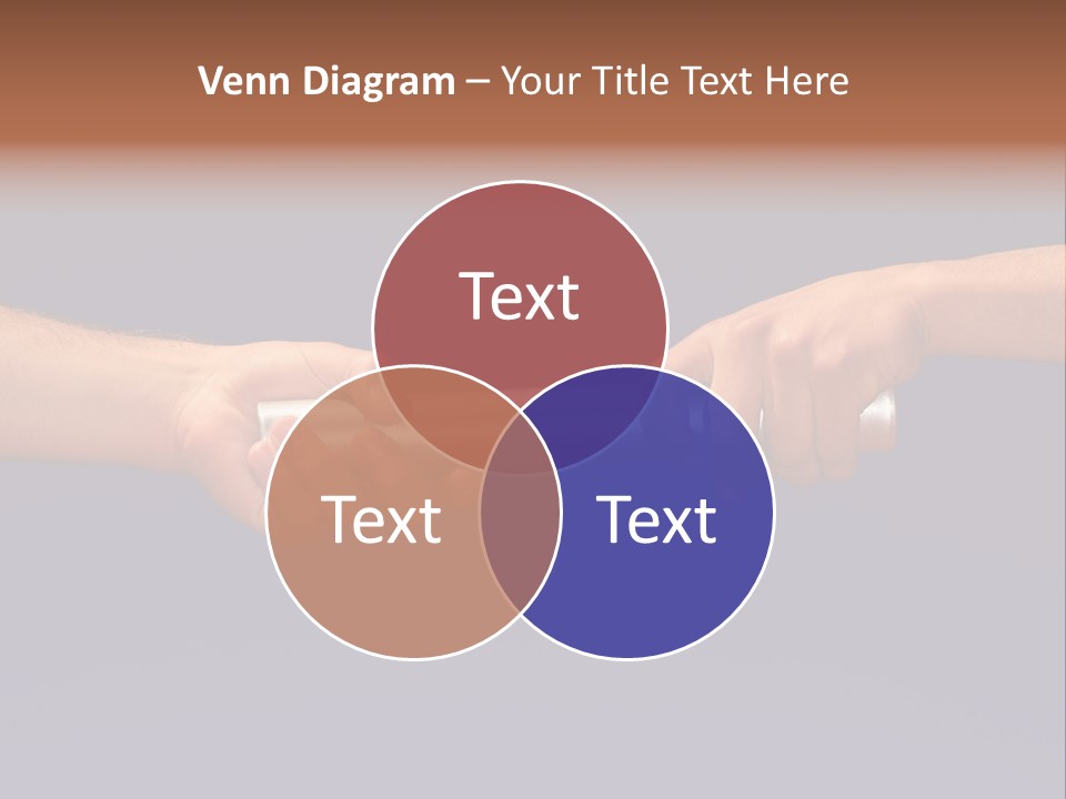 Hands Passing The Baton Against Blue Sky PowerPoint Template