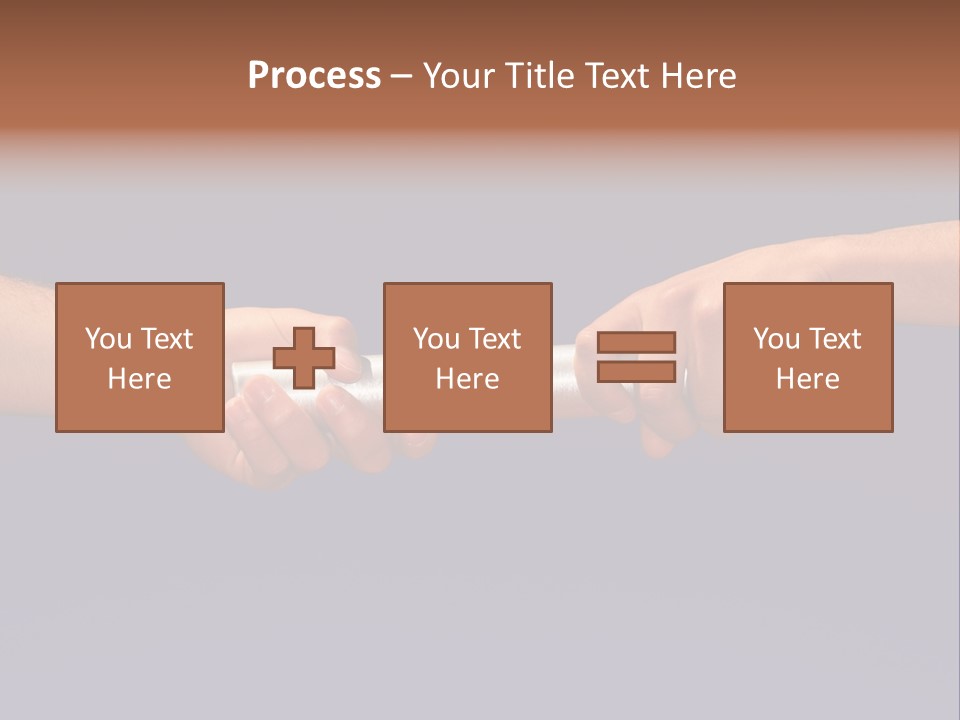 Hands Passing The Baton Against Blue Sky PowerPoint Template