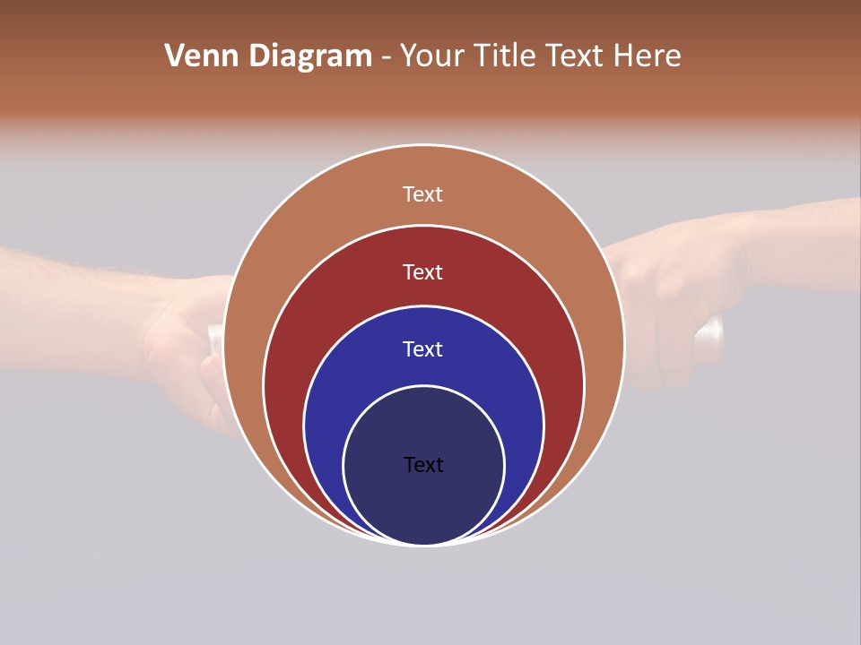 Hands Passing The Baton Against Blue Sky PowerPoint Template