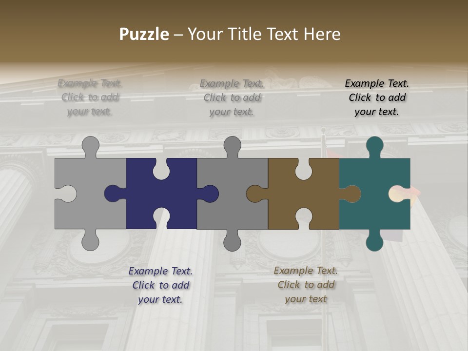 Lesbian, Gay, Bisexual, And Transgender Pride Flag Flying Outside A Government Building PowerPoint Template